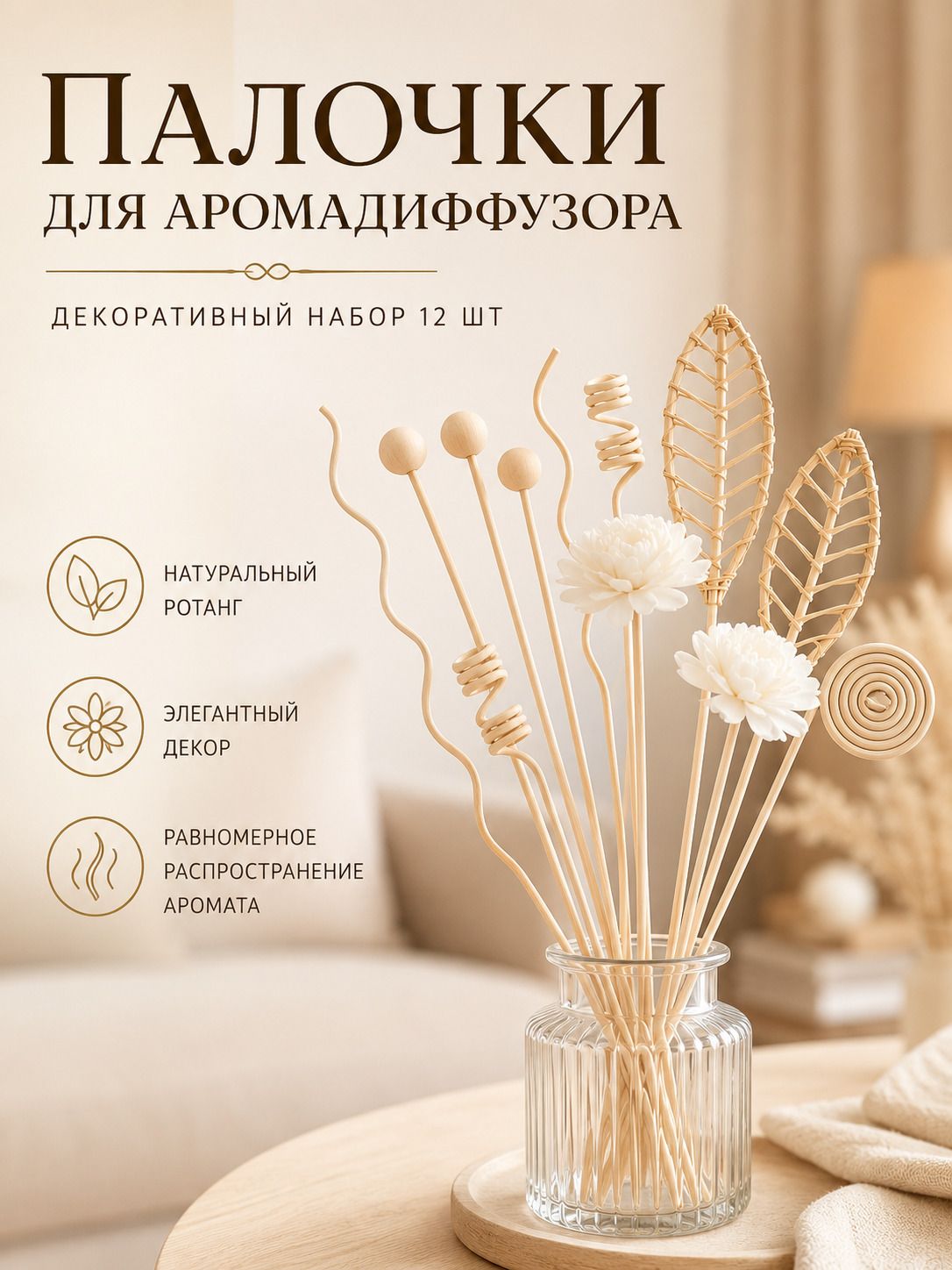 Безопасные ароматерапевтические волатильные стержни, запасные палочки с цветочным ароматом, диффузор цветов