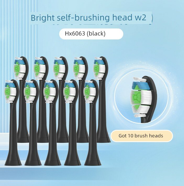 Совместим с насадками для электрических зубных щеток Philips HX680C/HX680J/HX680A/HX680Q/HX680P/3987. [Упаковка из 10