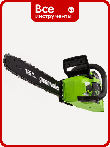 Изображение товара Аккумуляторная бесщеточная цепная пила Greenworks GD40CS18 40V 2005807, древесины
