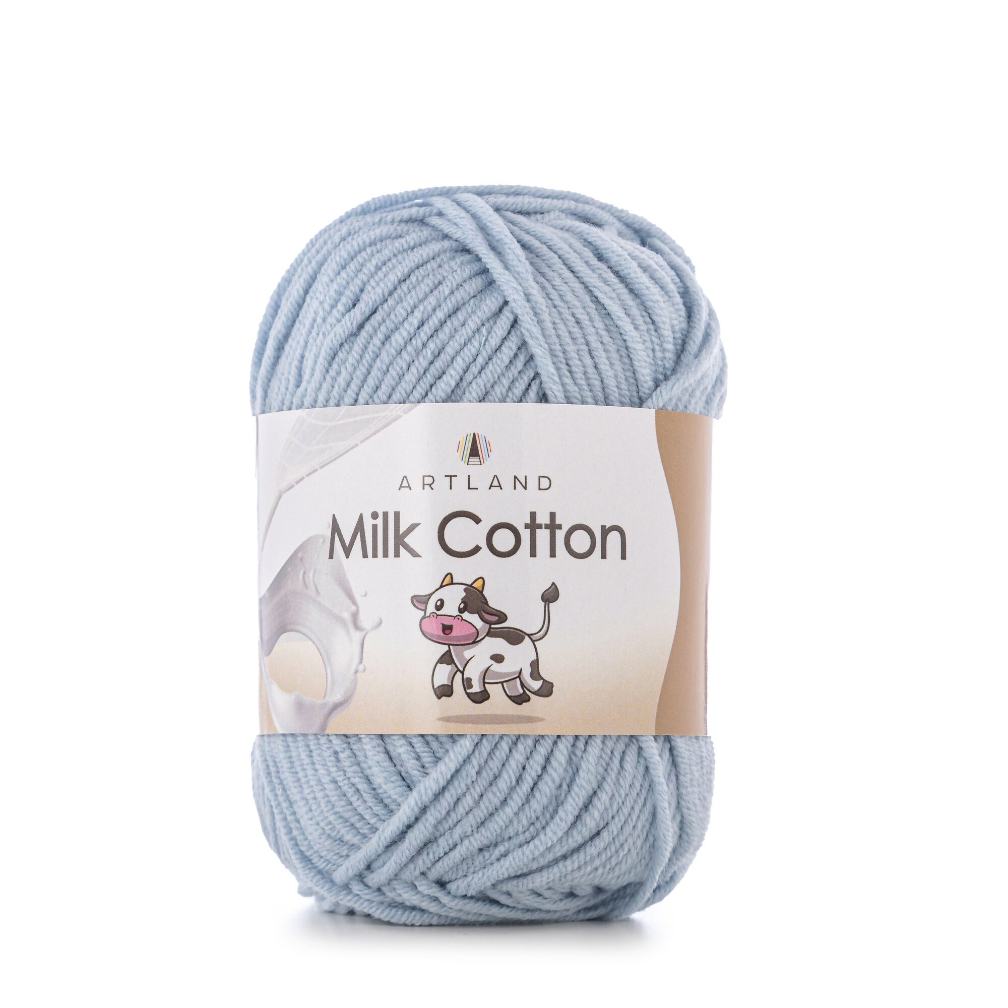 Пряжа для вязания Artland Milk Cotton 1 моток (100 м, 50 гр), цвет 61 Серо-голубой