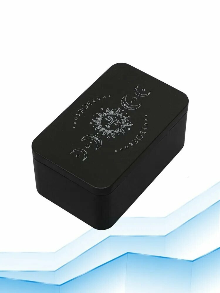 Металлическая коробка для карт, органайзер для хранения и защиты карт Таро и настольных игр