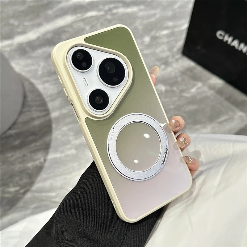 Чехол Huawei Pura 90 Pro, Jadeite, с магнитным держателем