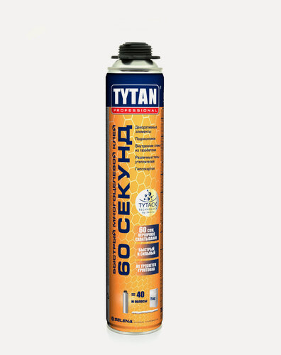 Изображение товара Клей-пена профессиональная Tytan Professional 60 секунд 750 мл