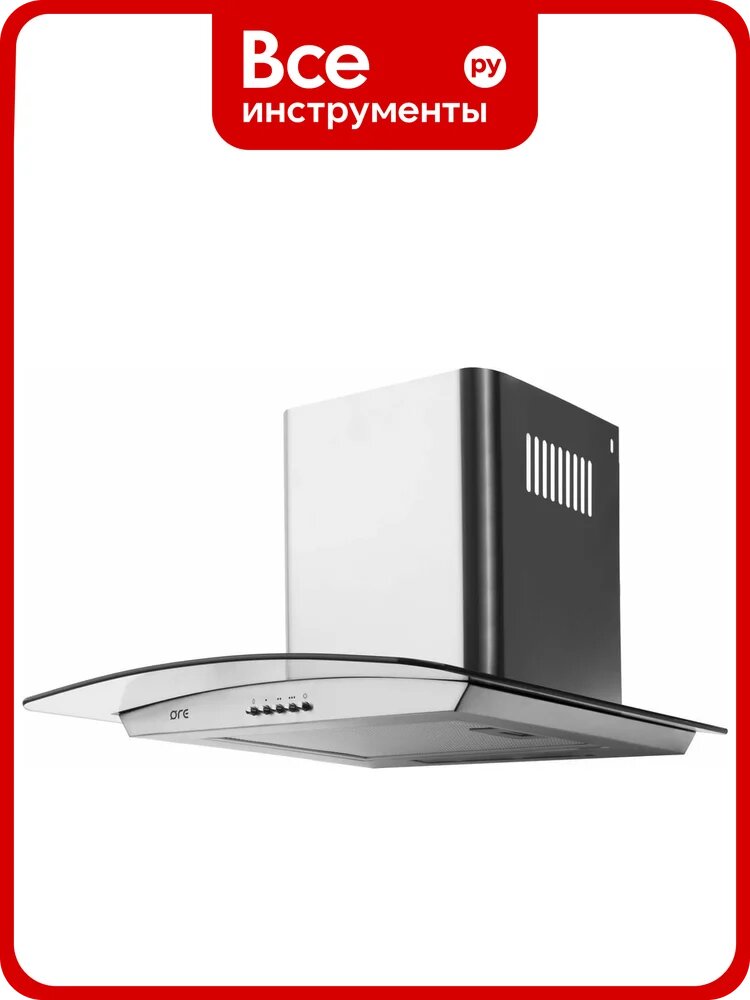 Вытяжка ORE Glasset 50 inox GLASSET50I, Вытяжка оснащена яркой подсветкой, что упрощает процесс приготовления еды