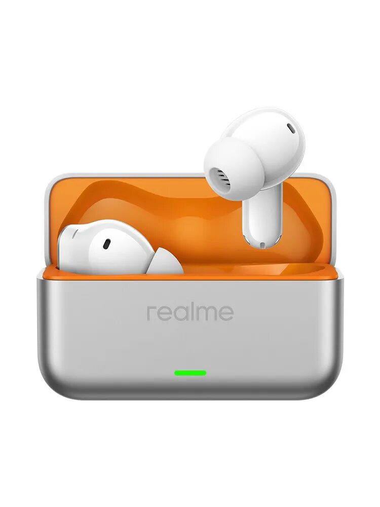 Realme Наушники проводные с микрофоном realme Buds T500 Pro, Bluetooth, USB Type-C, серебристый — фото 1