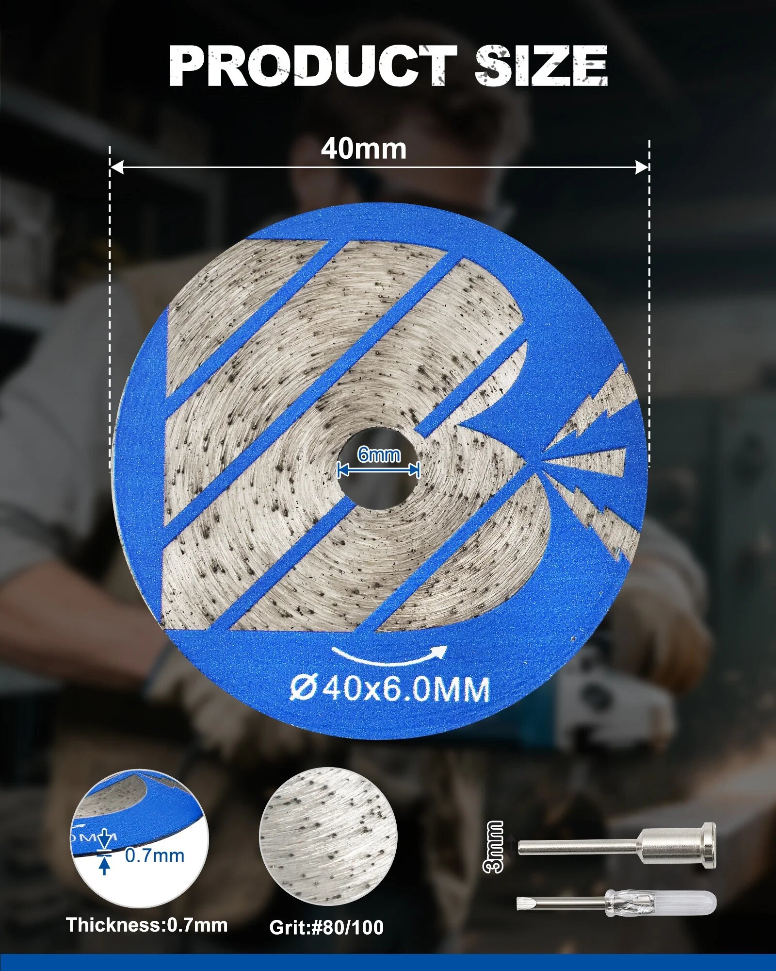 Диск BRSCHNITT 50 мм для очистки швов плитки 1pc 40mm Set