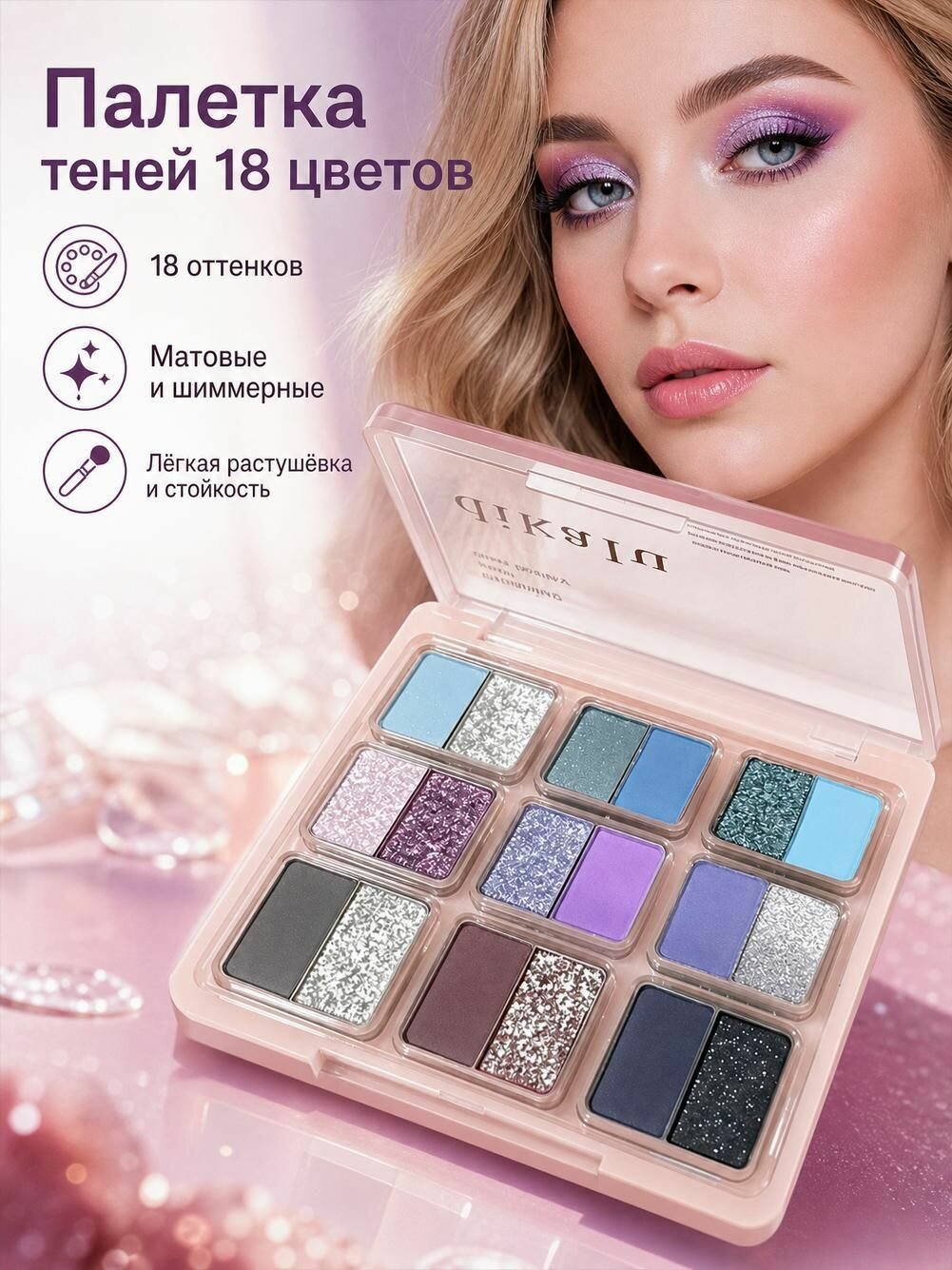 Летняя палетка теней для век
