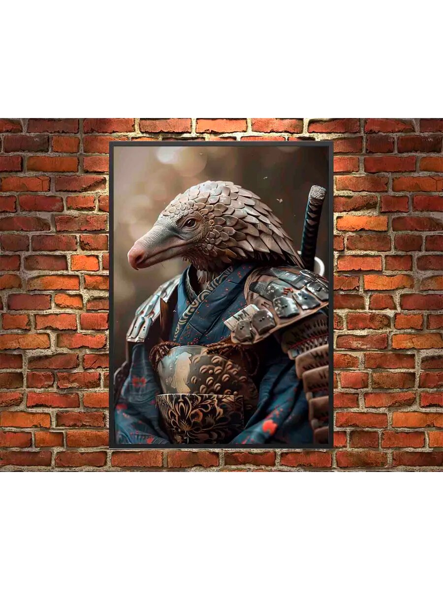 Самурай-животное-ящер 4, Плакат 30x42см