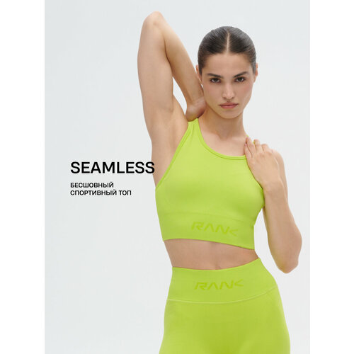 фото Топ спортивный rank seamless top, размер xs, зеленый