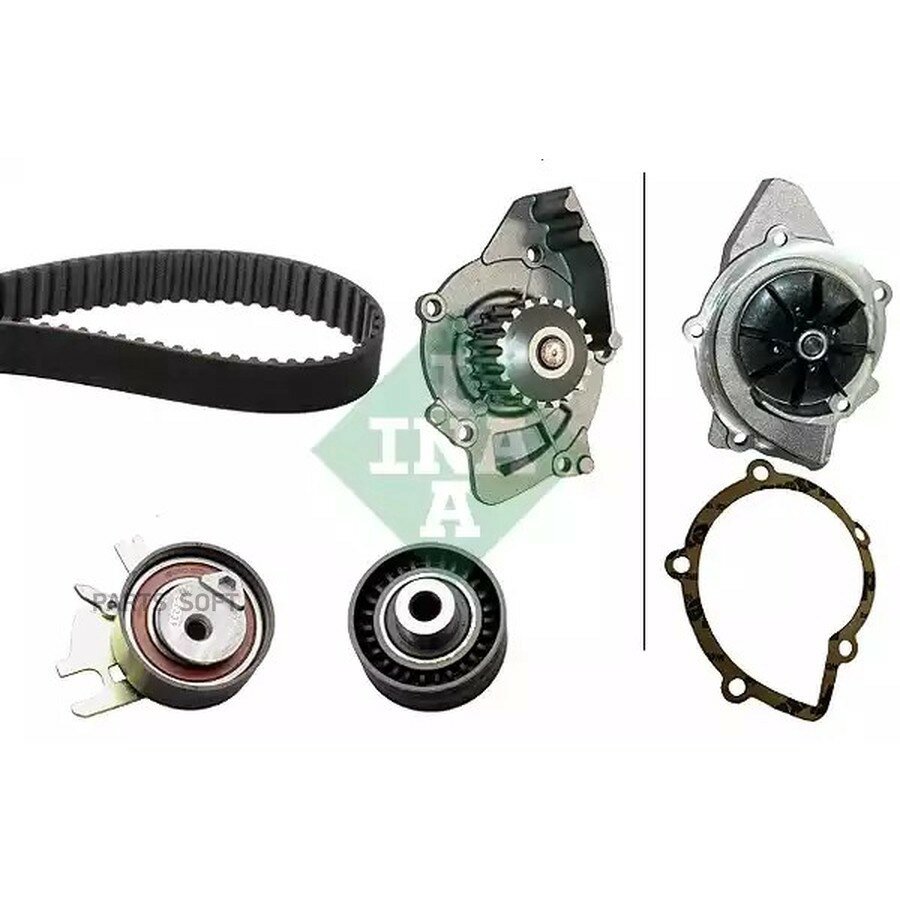 INA 530044930 530 0449 30 рем. к-кт ГРМ! с помпой\ Peugeot 307, Citroen C4 2.0HDi 03>
