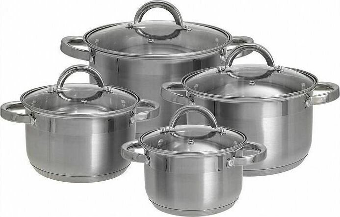 Набор кастрюль из нержвающей стали BE-630/8