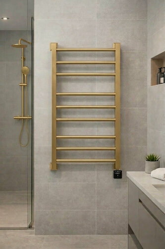 Изображение товара SATURN Электрический полотенцесушитель 110x60 см Золото матовое