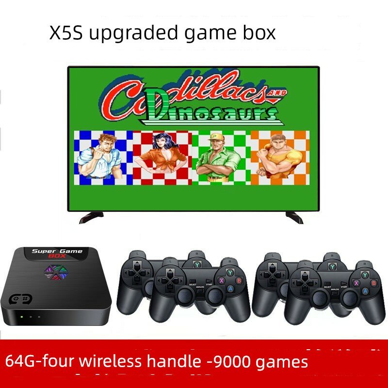 Версия X5S 64 ГБ 4 беспроводных геймпада совместимость с 9000 играми