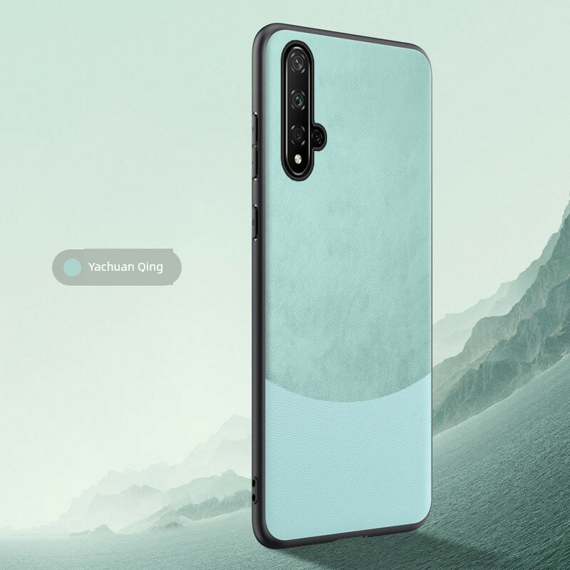 Чехол для Honor 20 Pro с узором, матовая текстура, полная защита, анти-скольжение, цвет янчжанский зеленый