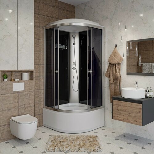 Изображение товара Душевая кабина Astera TM 709 (900х900х2180) высокий поддон, тропический душ
