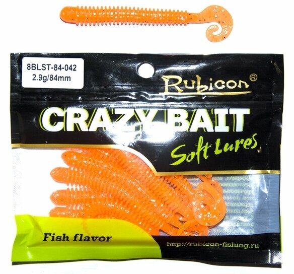 Съедобная силиконовая приманка RUBICON Crazy Bait BLST 2.9g, 84mm, цвет 042