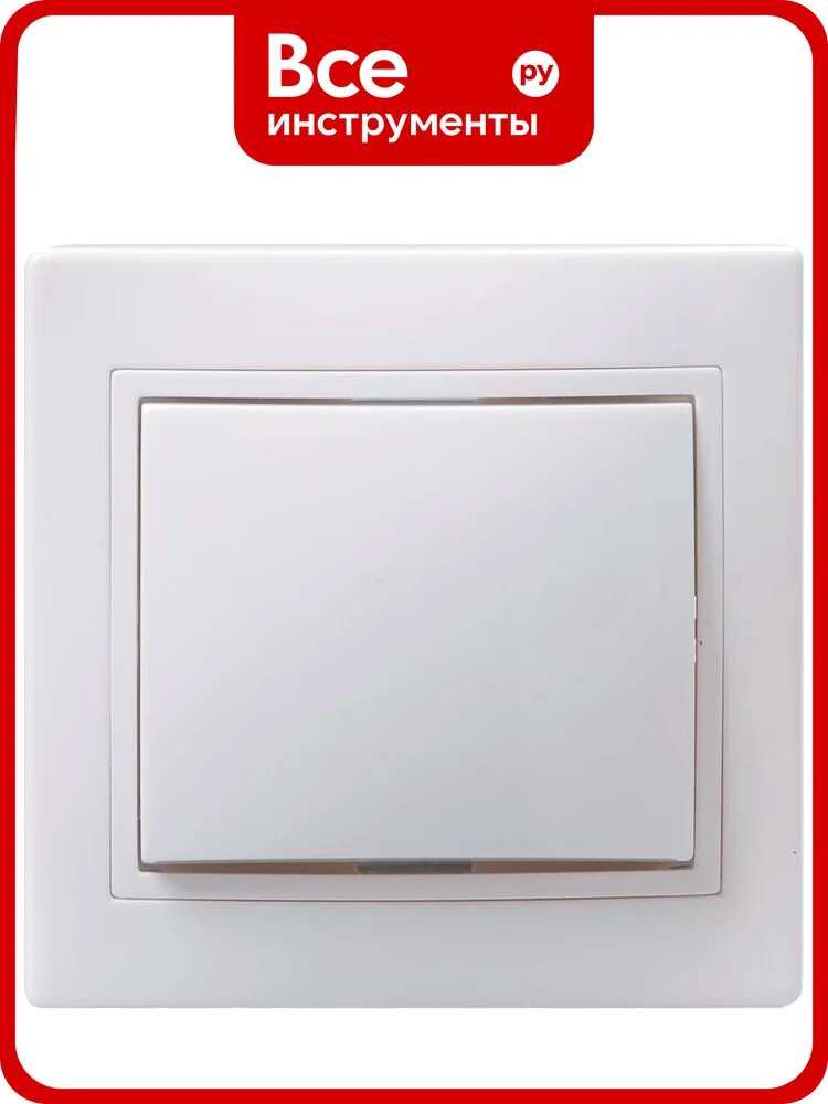 Выключатель GENERICA кварта 1кл в сборе скр , бел EVK10-K01-10-DM