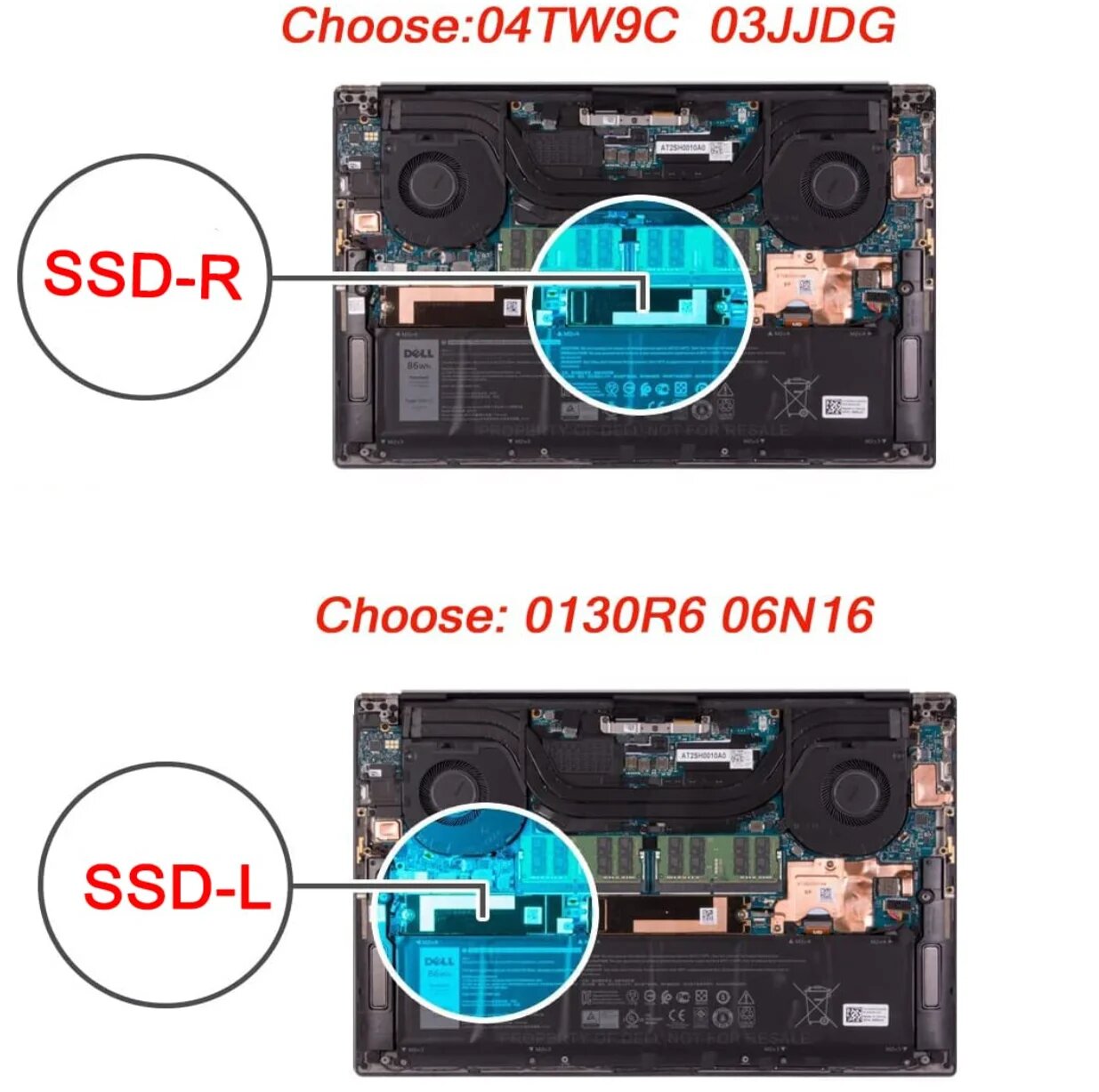Радиатор SSD для Dell XPS 9500 9510 9520 9530 M5550 M5560 M5570