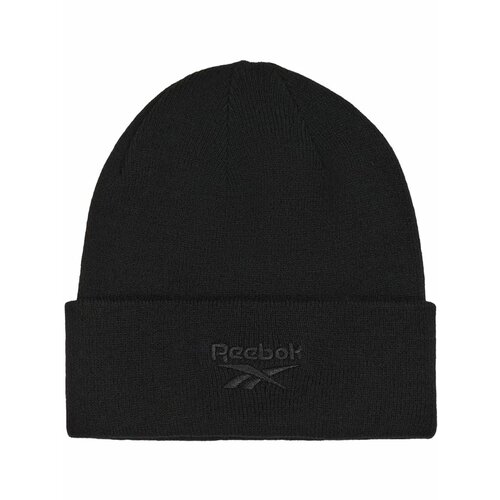 фото Шапка reebok flat knit beanie для мальчиков, размер onesize, синий