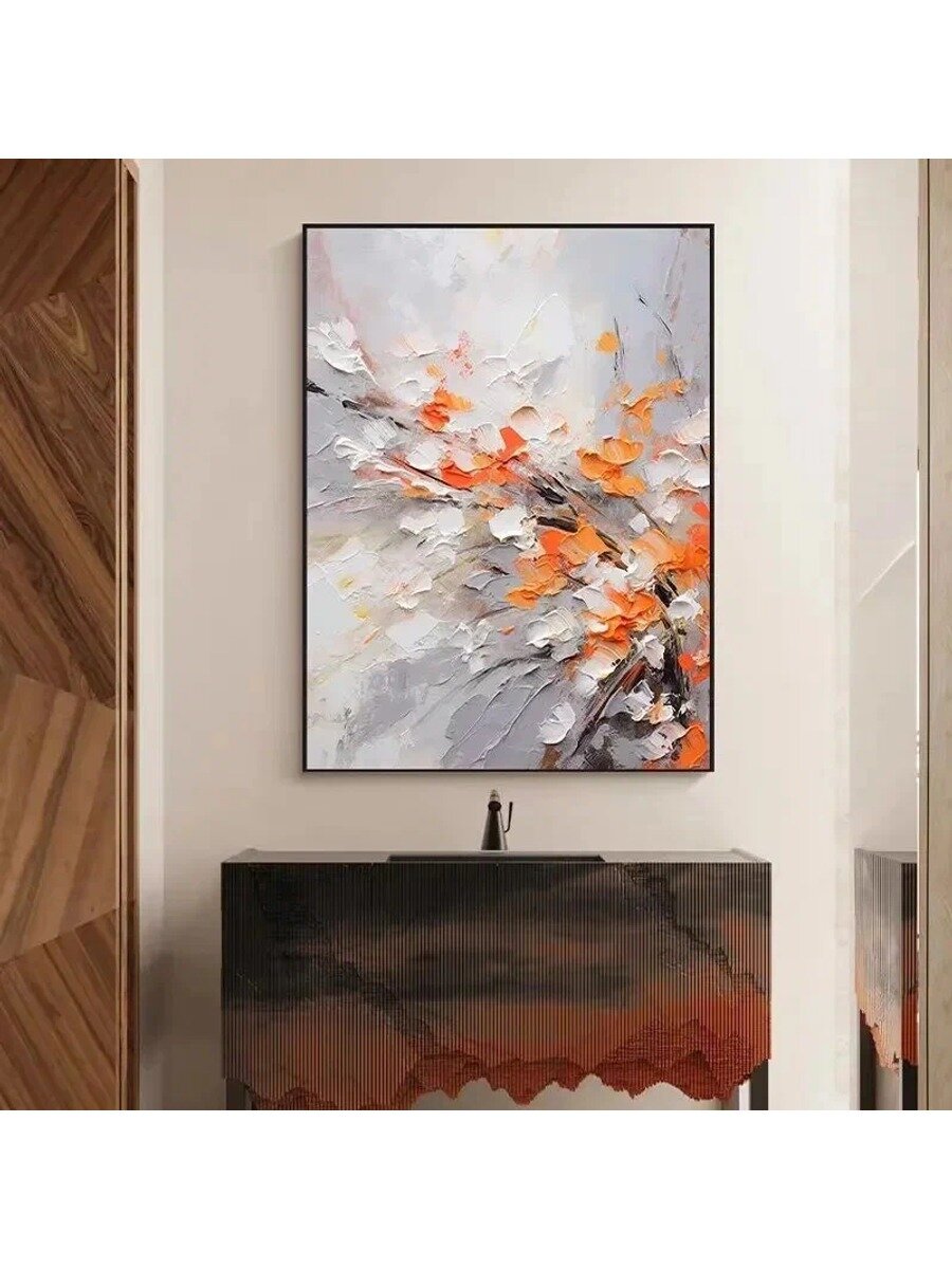 Картина 50x70 см, абстракция, акрил, фактурная живопись, без рамки