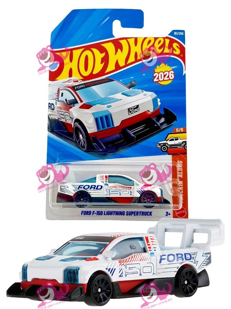 Машинка Mattel Hot Wheels 1:64 Basic Car 2026Q C4982 Ford F-150 Lightning SuperTruck