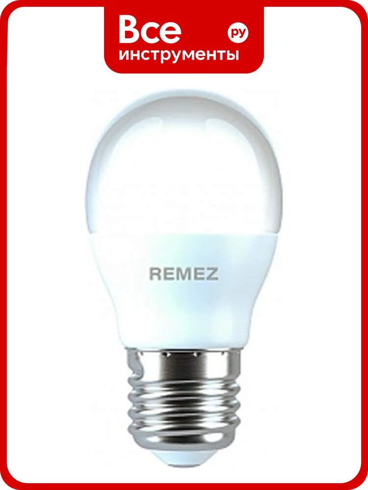 Светодиодная лампочка солнечного света Remez LED Е27 G45 7W 4100К ЦБ-00000125