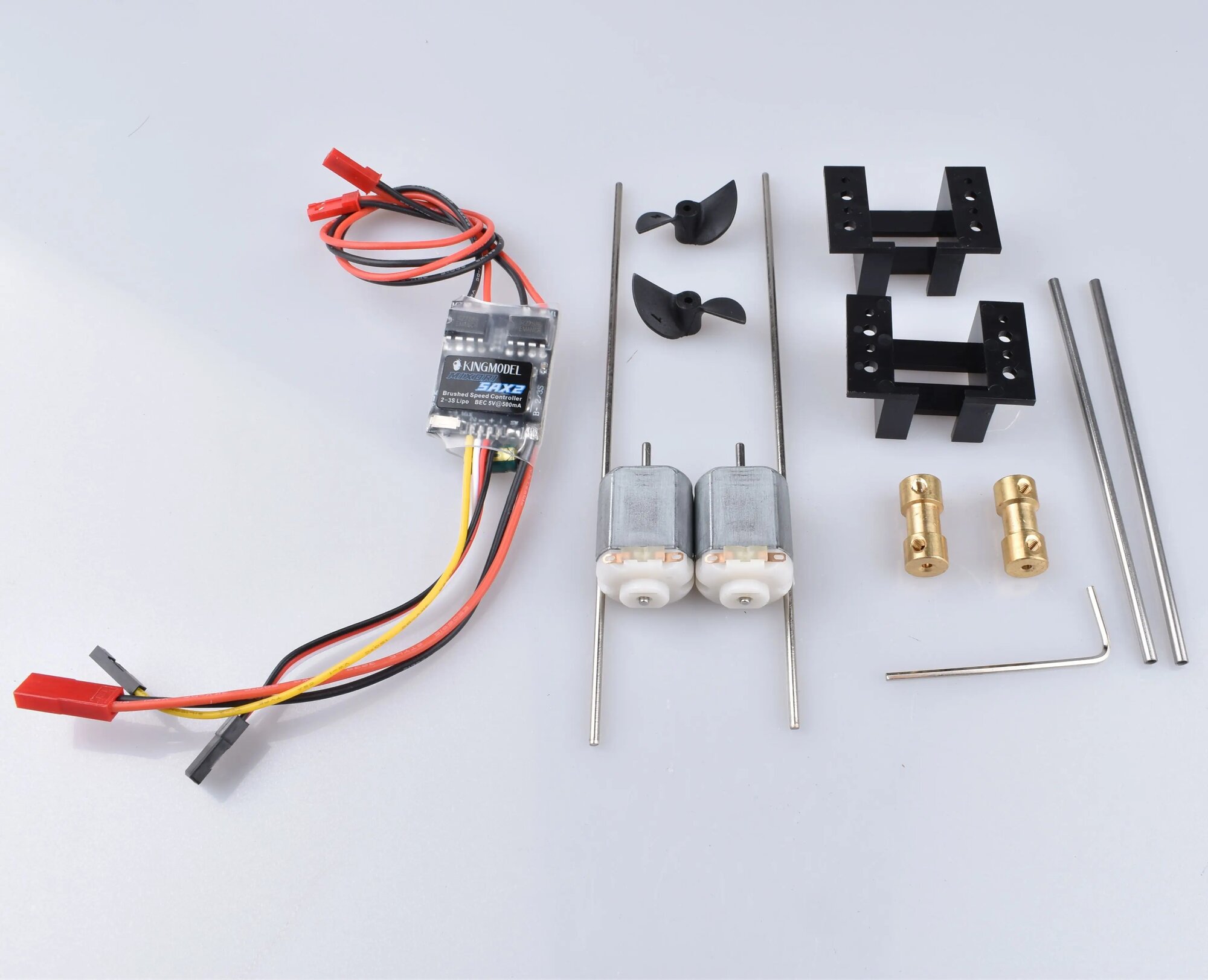 KINGMODEL Двойной мотор для лодки, белый, 130, 5Ax2 ESC