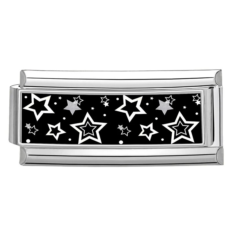 Браслет-шарм из титана, серебряный, Style 11
