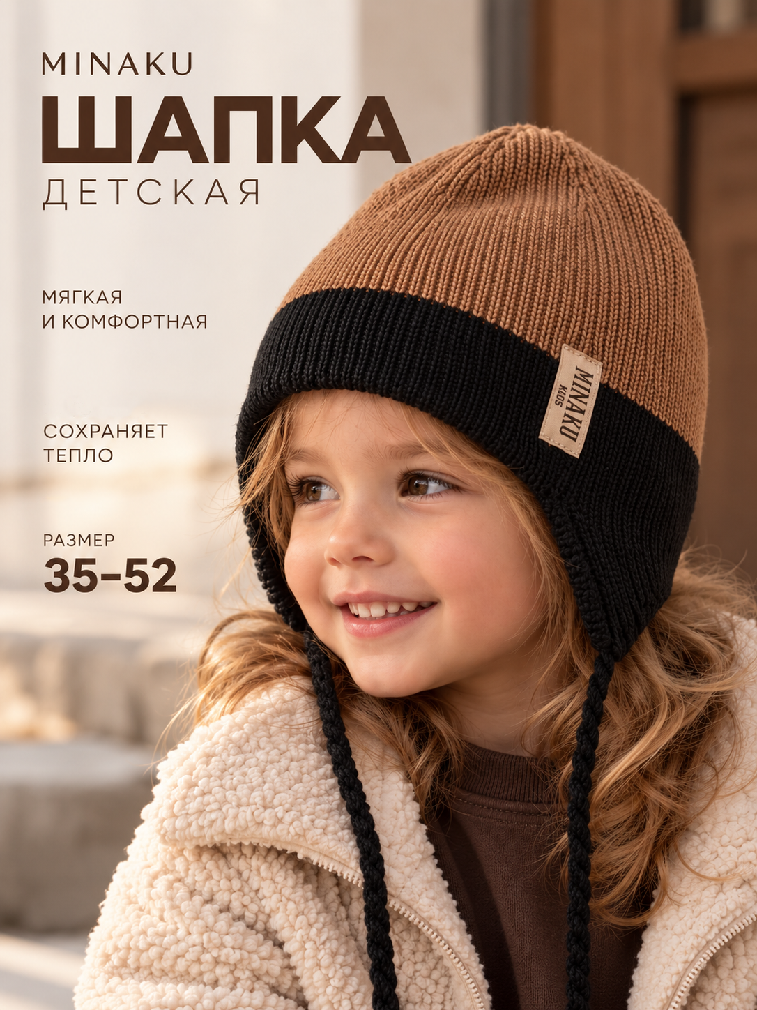 Шапка Minaku MINAKU: Hello, winter! для детей