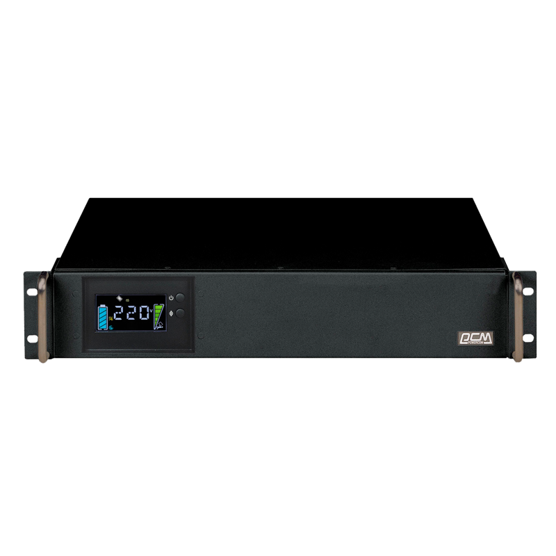 ИБП Powercom King Pro RM KIN-1200AP LCD, 1200 ВА, 720 Вт, Line-Interactive, 6 розеток, IEC C13 KIN-1200APLCD