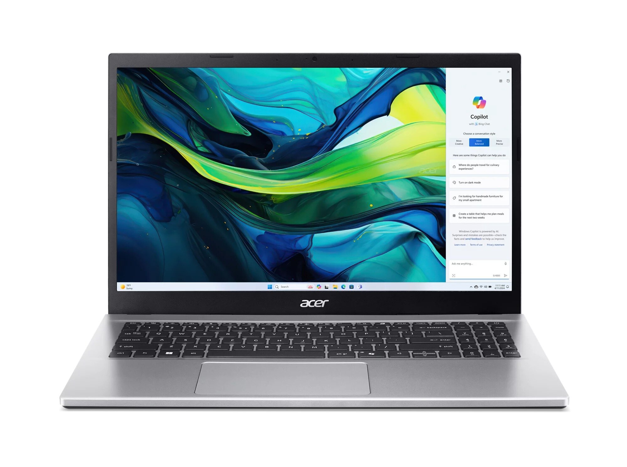 Ноутбук Acer Aspire Go AG15-42P-R917, 7730U, 16 ГБ ОЗУ, 512 ГБ, AMD Radeon Vega 12, 15.6 дюйма NX. JJHAA.003