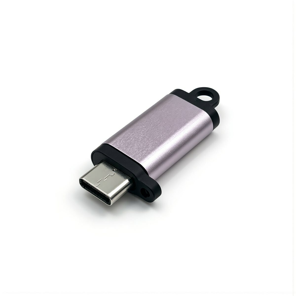 Переходник Type C на Micro USB быстрая зарядка компактный размер для мобильных смартфонов в повседневной эксплуатации, Type-C (розетка) на Micro USB, розовый золотистый, без шнура