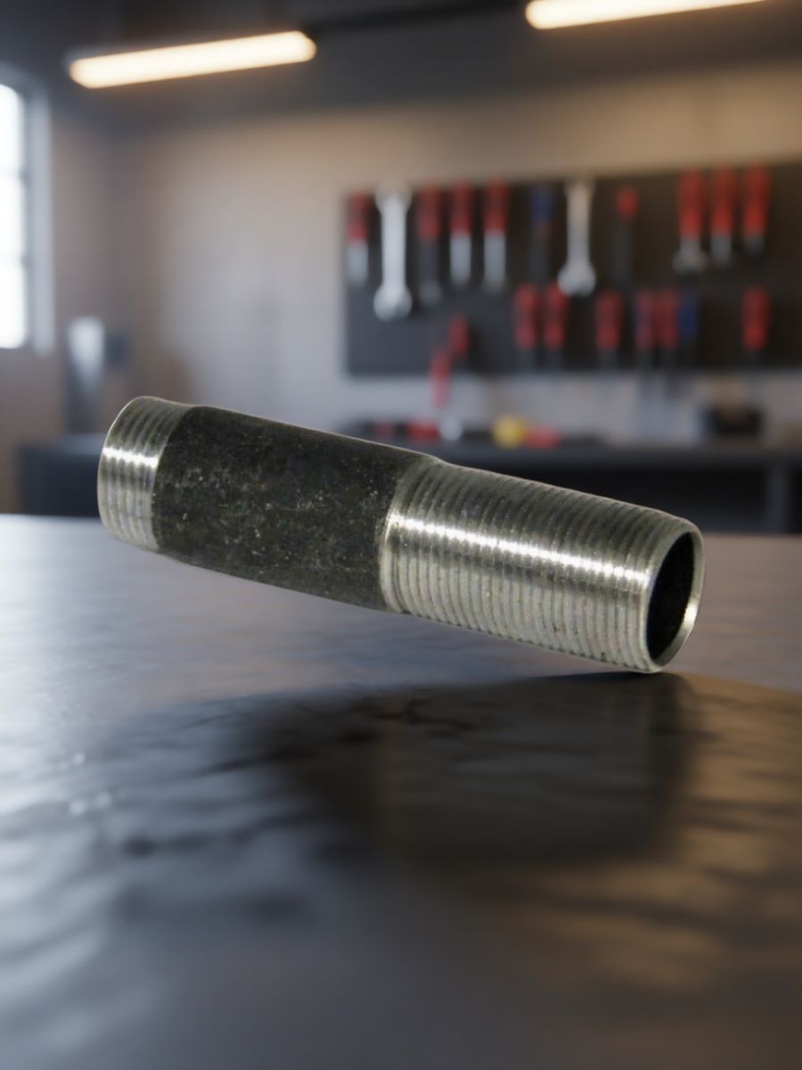 Сгон стальной L150мм, 1 1/2"нр х 1 1/2"нр (Ду 40)