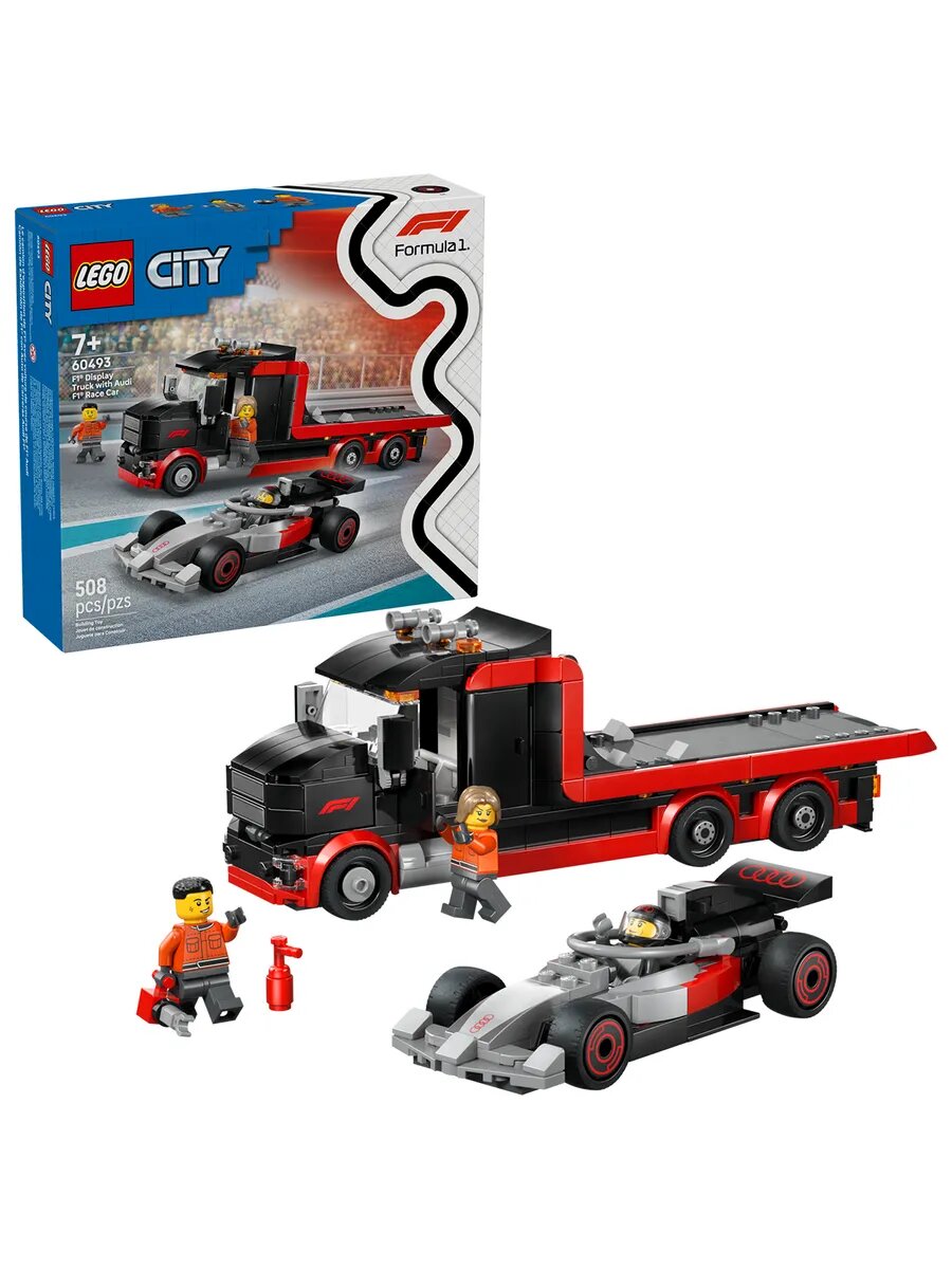 Конструктор LEGO City 60493 грузовик F1 с автомобилем Audi