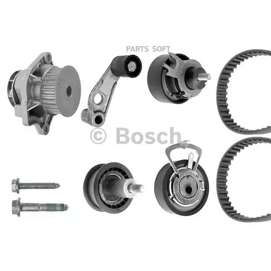 Комплект ремня ГРМ с помпой от официального дистрибьютора, BOSCH, артикул 1987948886
