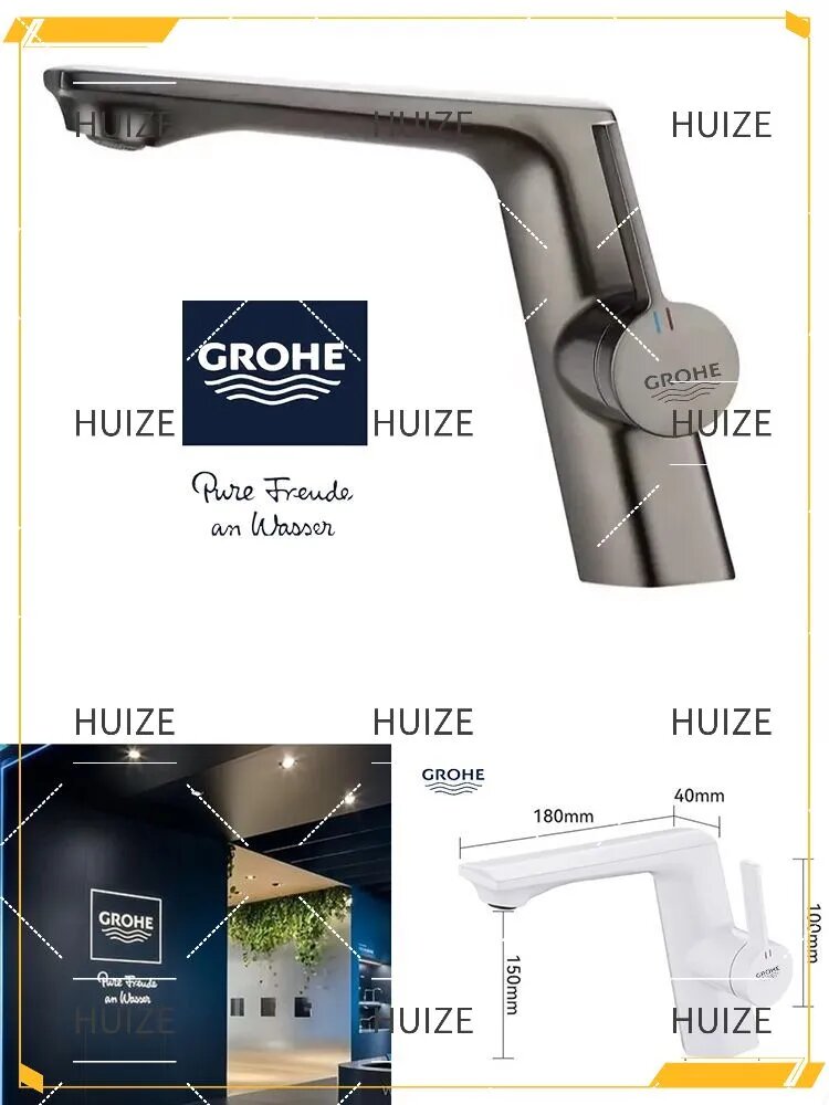 Смеситель для ванной комнаты GROHE. Смеситель для умывальника медный