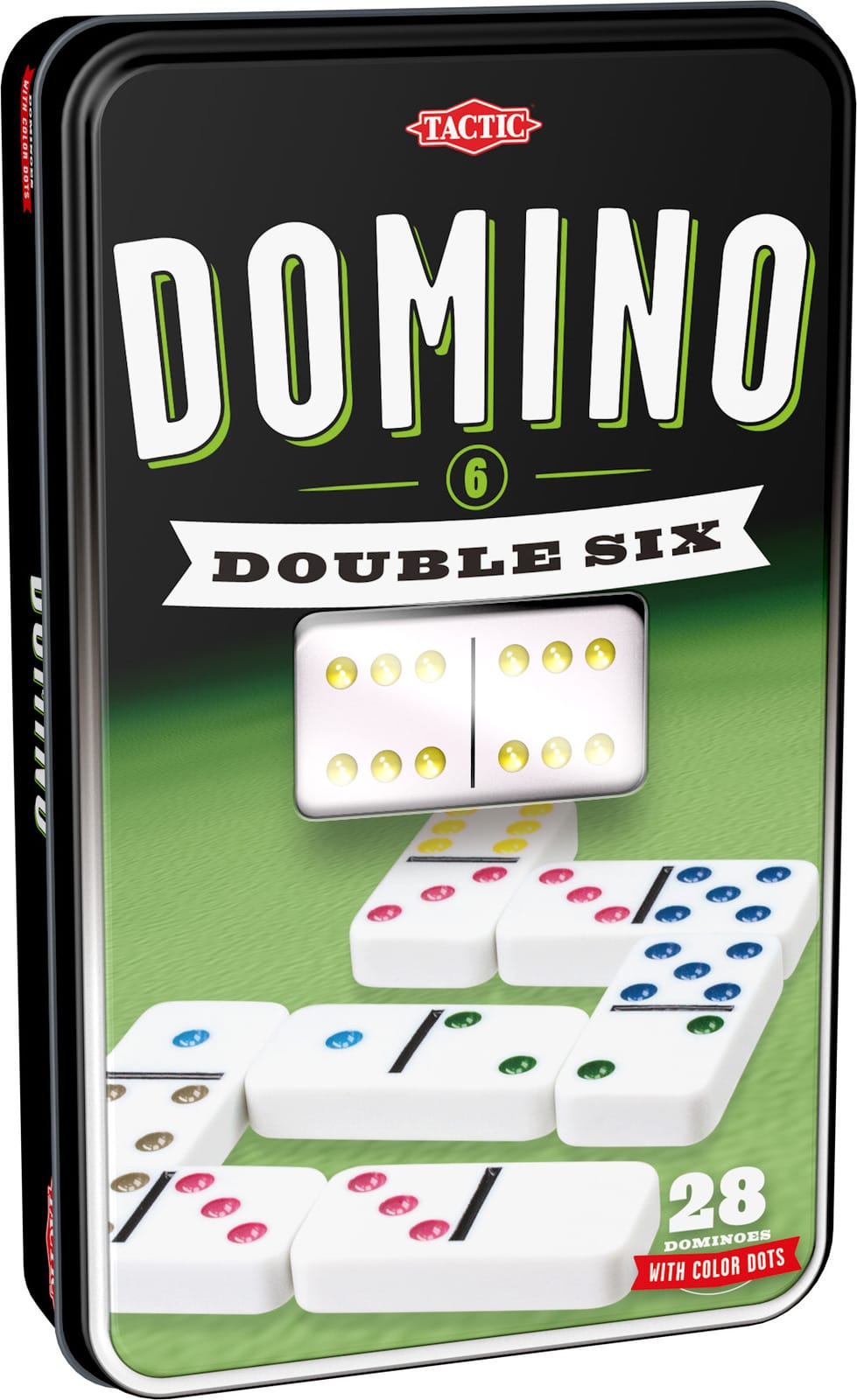 Головоломка Tactic Domino Deluxe, классическое домино, 28 фишек, в металлической коробке