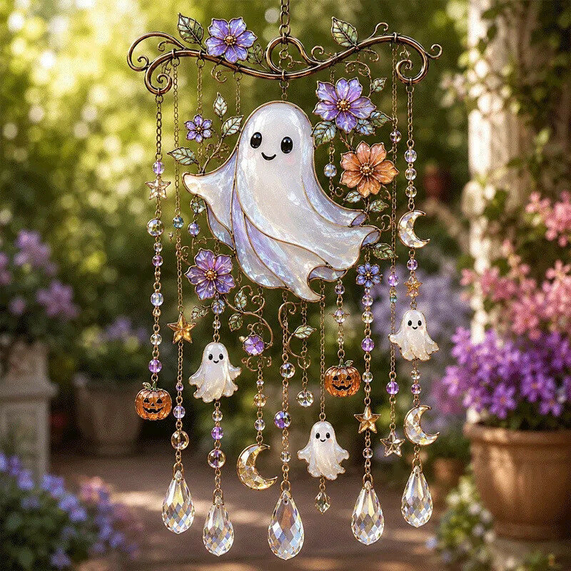 Подвеска-солнцелов Halloween из акрила плоская, размер F, 20 сантиметров, UV-печать, Европейский стиль