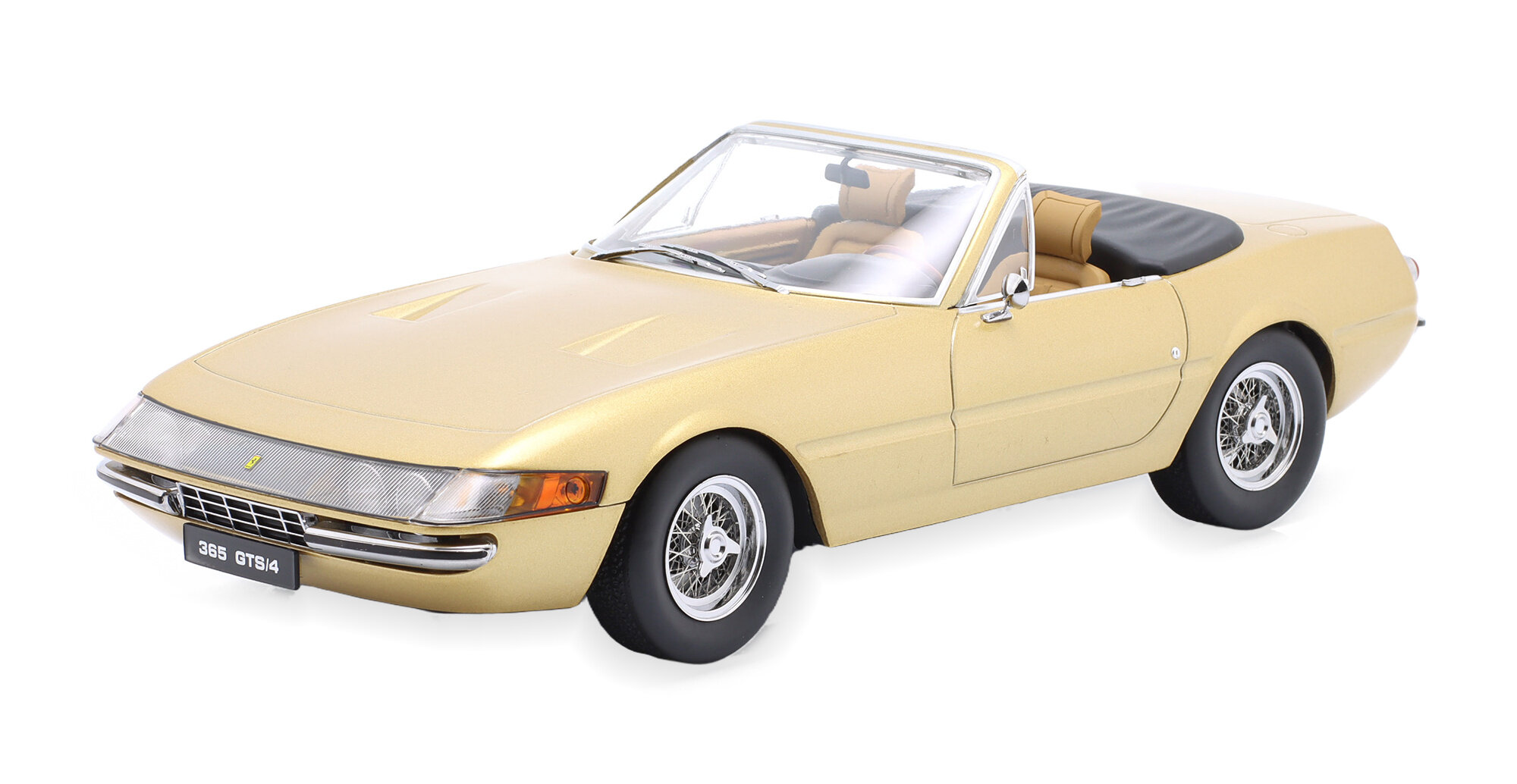 Модель коллекционная KK-SCALE Ferrari 365 GTS/4 1 series 1969 gold metallic