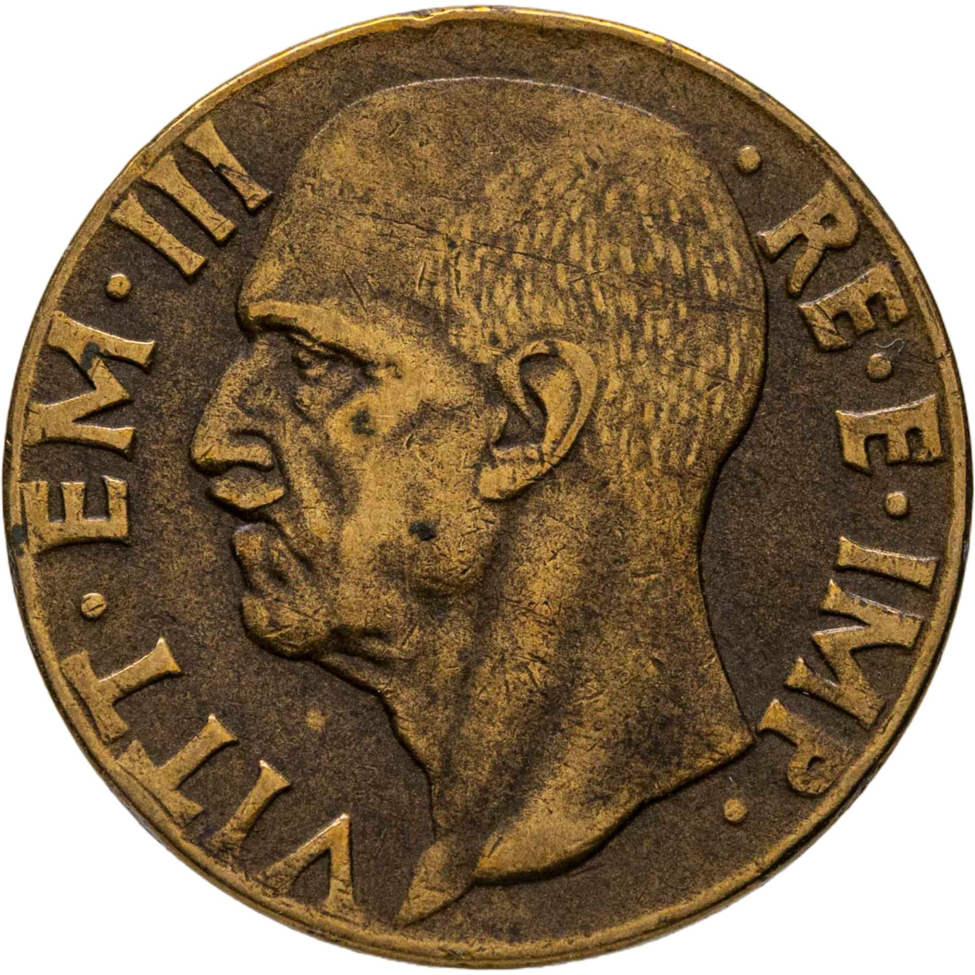 Италия 10 чентезимо centesimi 1942, Бронза, в сохранности XF