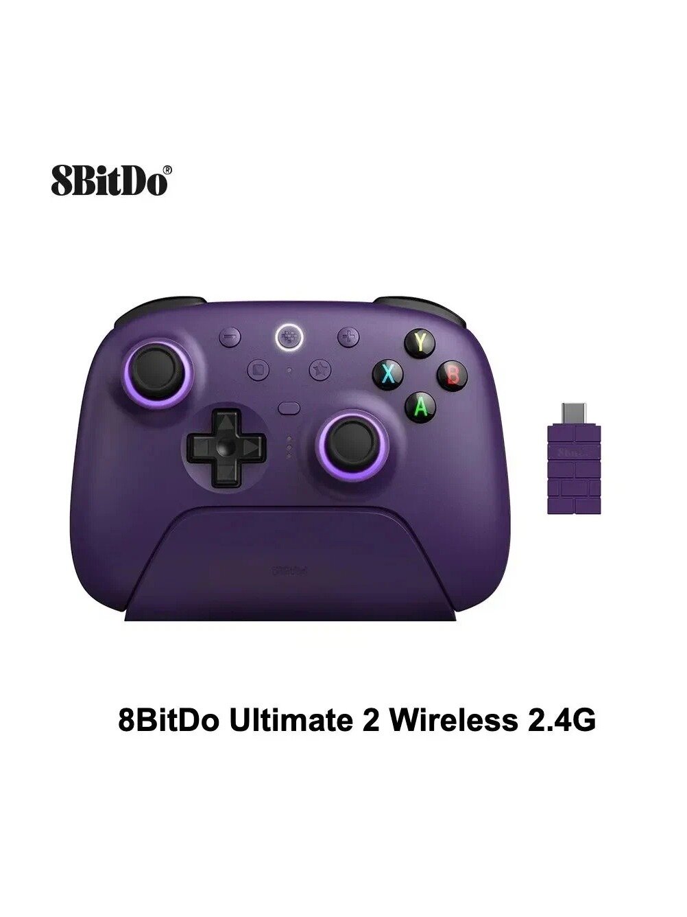 8BitDo Ultimate 2 Wireless 2.4G Игровой контроллер с зарядной док-станцией и джойстиком TMR для ПК, Windows, Android