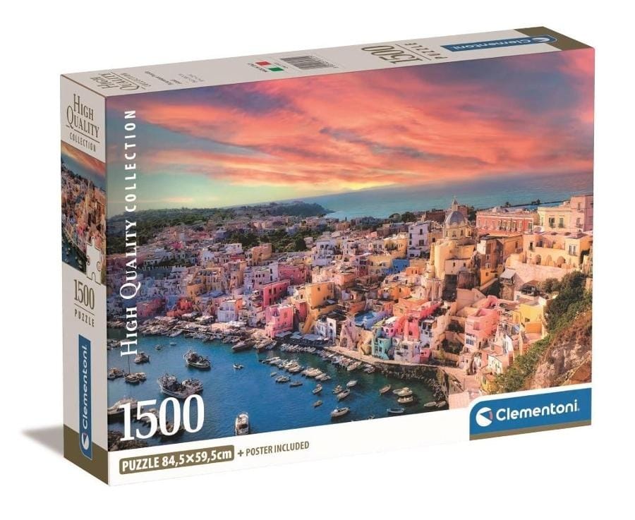 Пазл Clementoni High Quality Picturesque Procida Island, разноцветный, 84.3x59.2 см, 1500 элементов