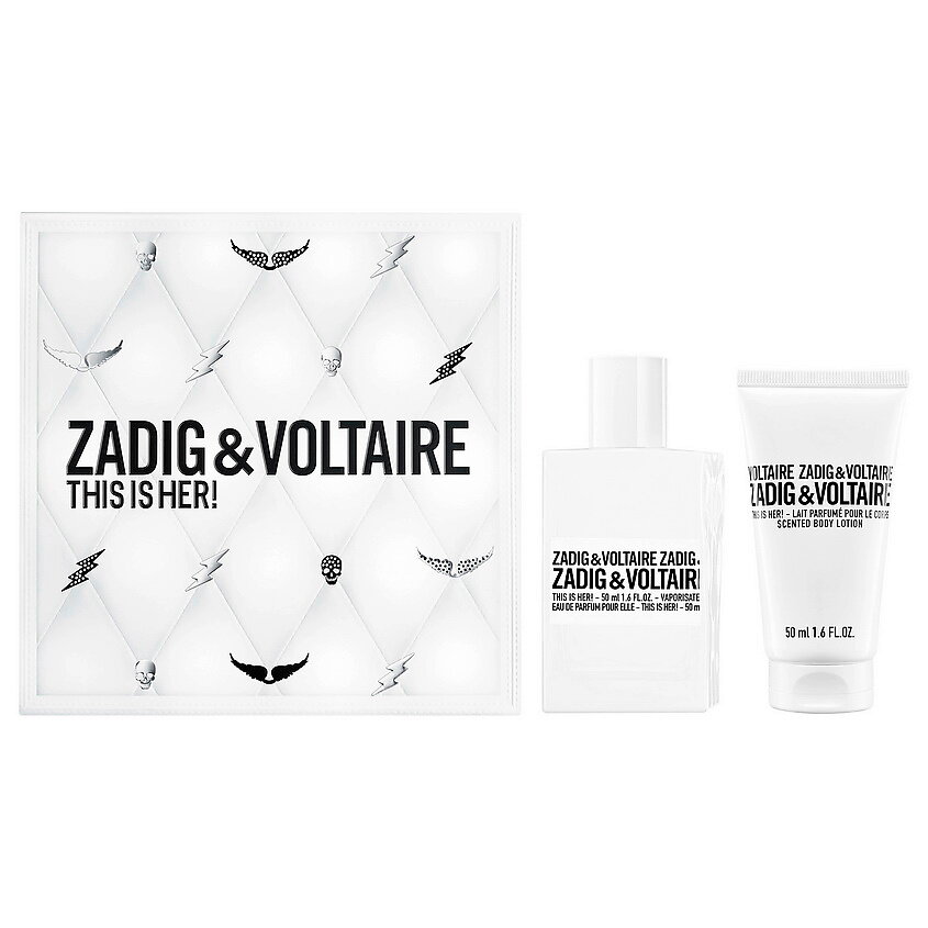 ZADIG&VOLTAIRE Подарочный набор женский This Is Her, Парфюмерная вода, спрей 50 мл + лосьон для тела 50 мл