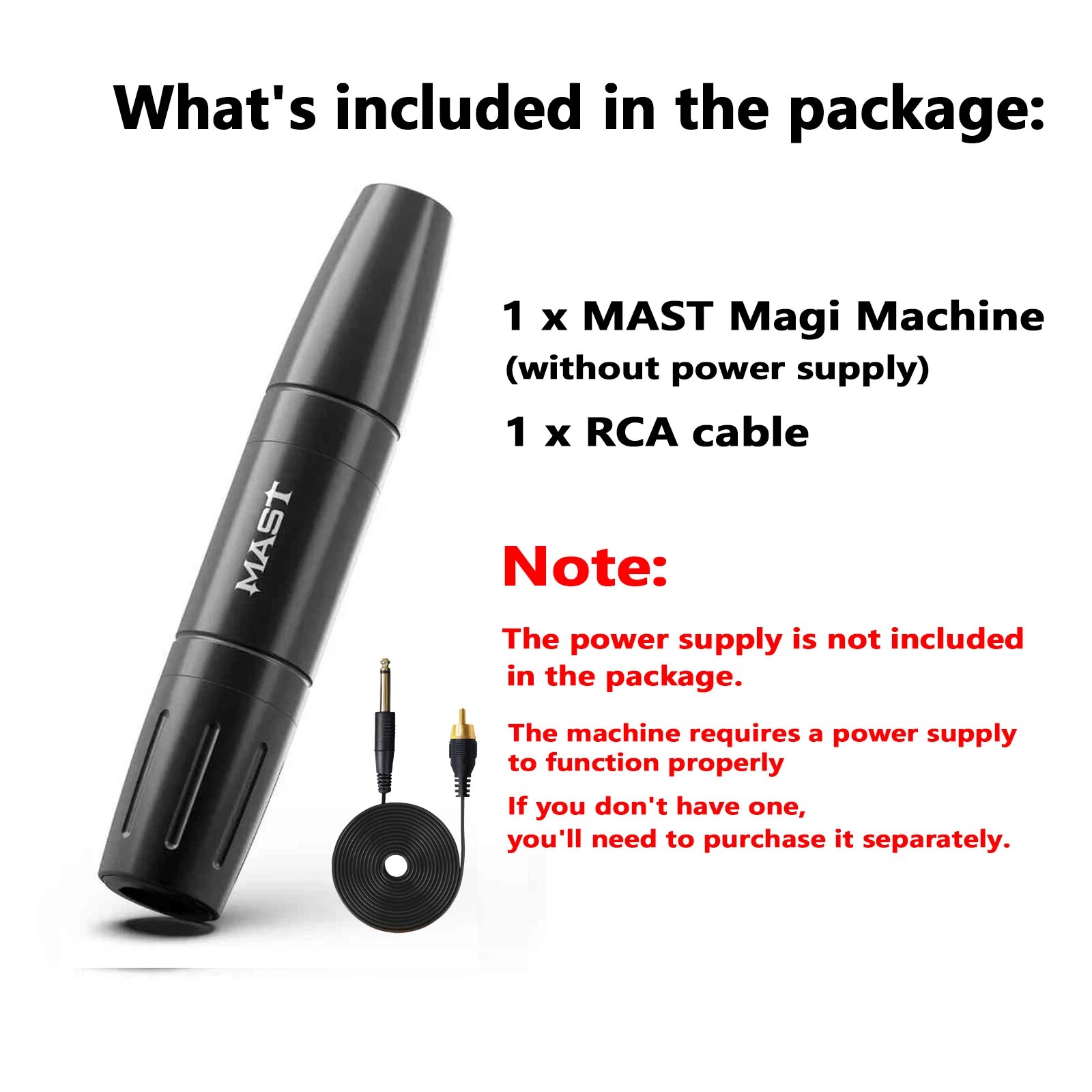 MAST TATTOO Magi машинка роторная Black (1 pen)