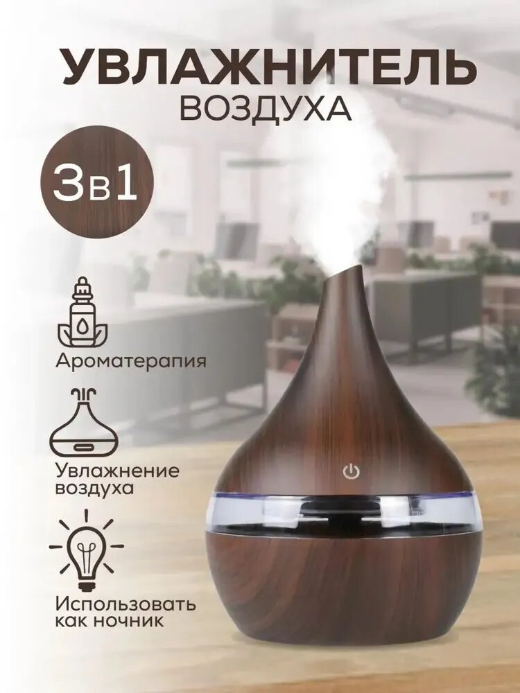 Увлажнитель воздуха ультразвуковой, Аромадиффузор, Ароматерапия