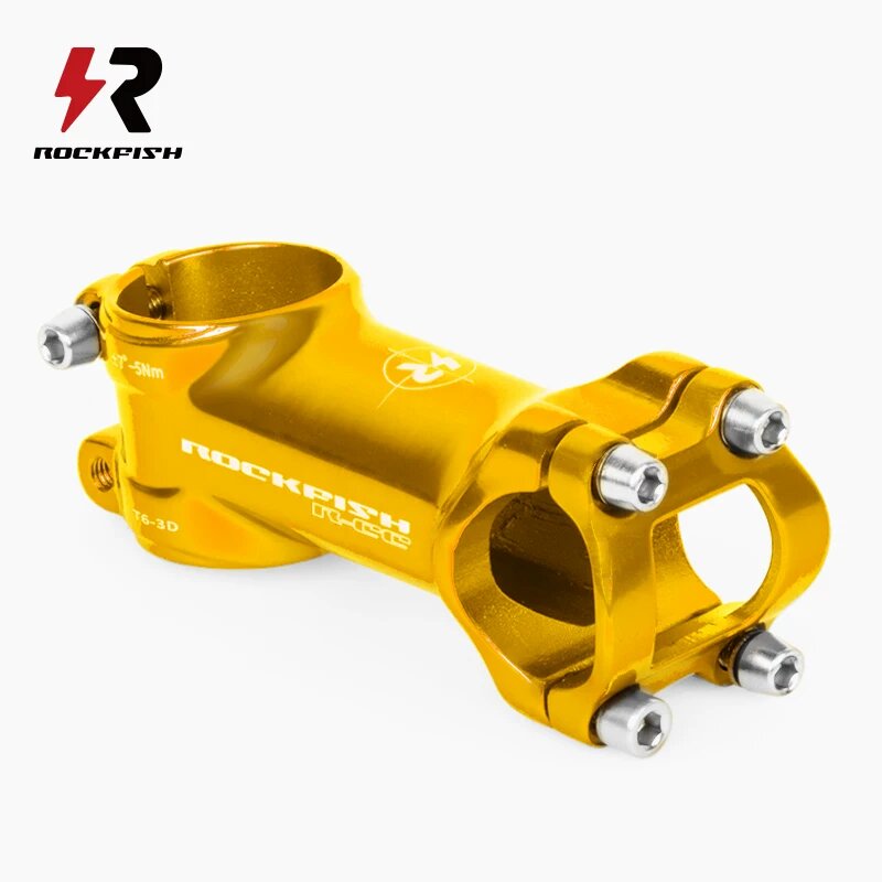 ROCKFISH RCC-801 Детский велосипедный руль-стем 7°, Золотой, Размер 60мм