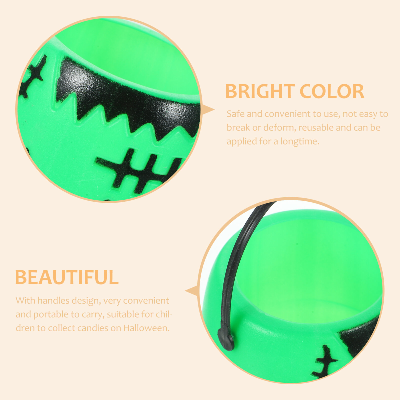 3 Шт Halloween Candy Bucket Для Угощения С Дынным Дизайном 7X6X4 4Cm