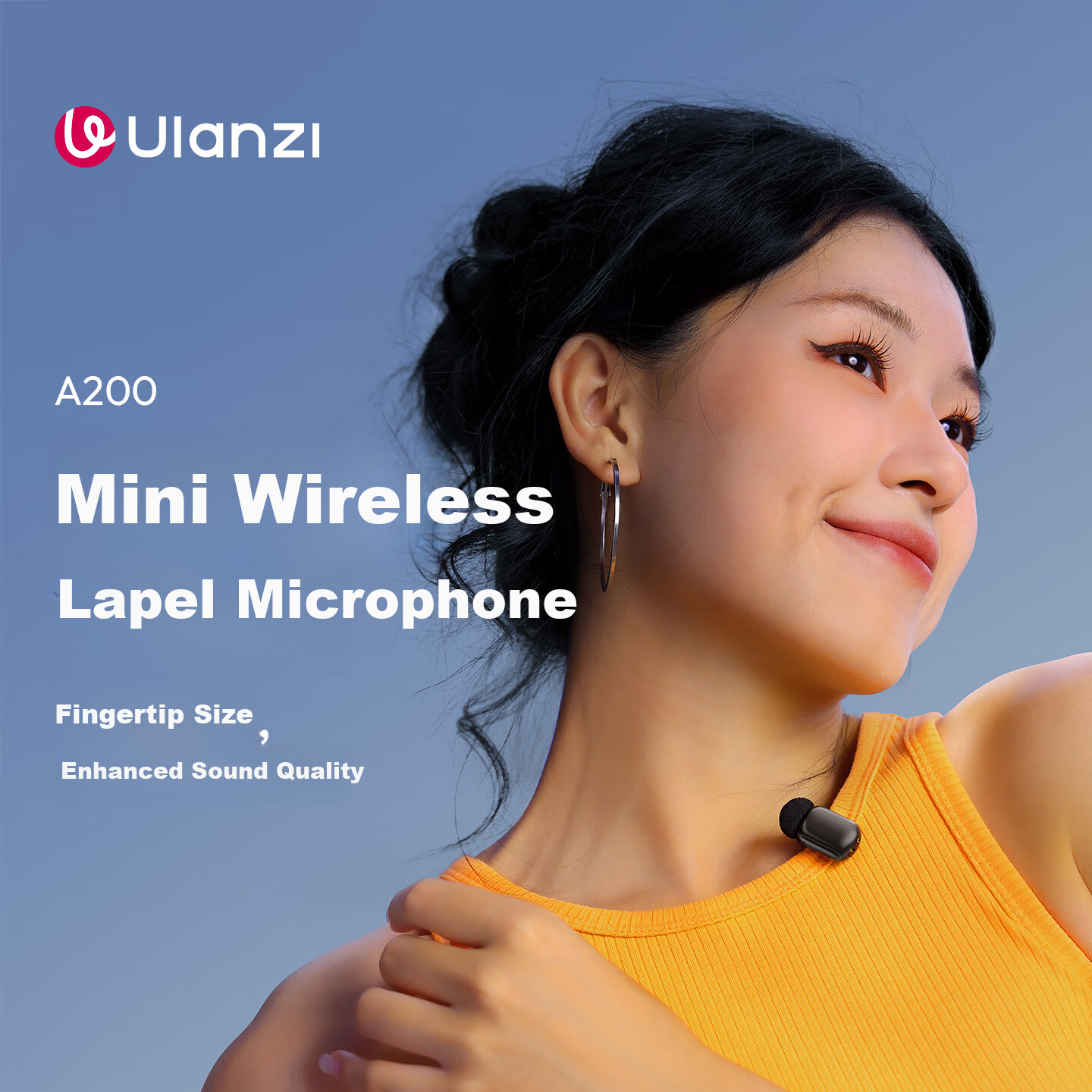 Ulanzi Mini Dual Type-C беспроводной лавальный микрофон с зарядным кейсом шумоподавление для влогов и прямых трансляций
