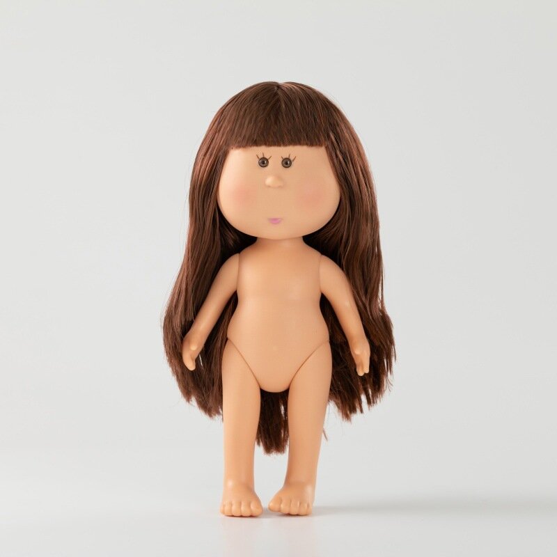 24 см испанская картофельная кукла BJD с коричневыми прямые волосы, голова и тело в комплекте для девочек