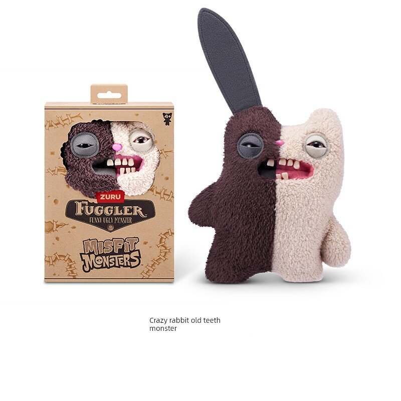 Fuggler 15726 Series Цветная Сумасшедшая Зубастая Кроличья Плюшевая Игрушка (Коричневый и Розовый)
